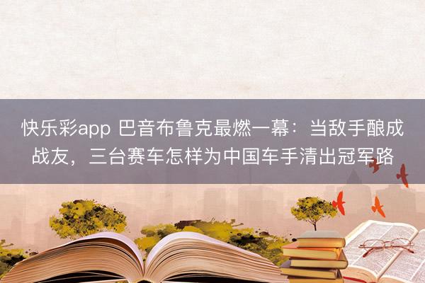 快乐彩app 巴音布鲁克最燃一幕:当敌手酿成战友,三台赛车怎样为中国车手清出冠军路